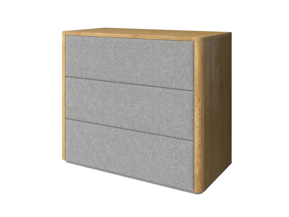 Комод Verda Bliss M ТканьМассив Масло-воск Natura дубPiano 19 Арктический серый 79x90 101530₽